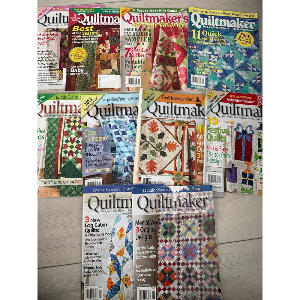 10 Quiltmaker Magazine Mix Quilting Fabric Patterns Sewing Ideas
